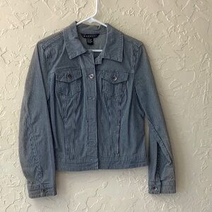 Railroad Stripe Jean Jacket